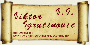 Viktor Igrutinović vizit kartica